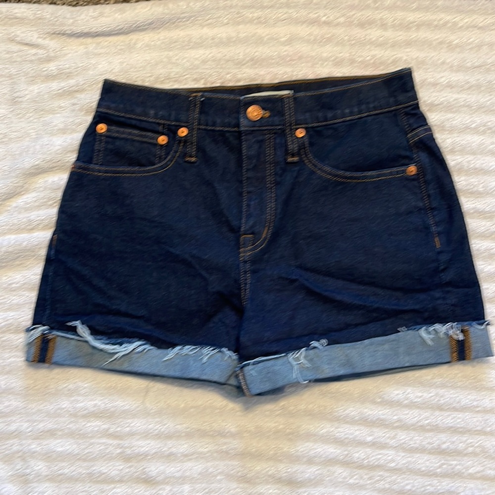 NWOT MADEWELL DARK WASH DENIM SHORTS